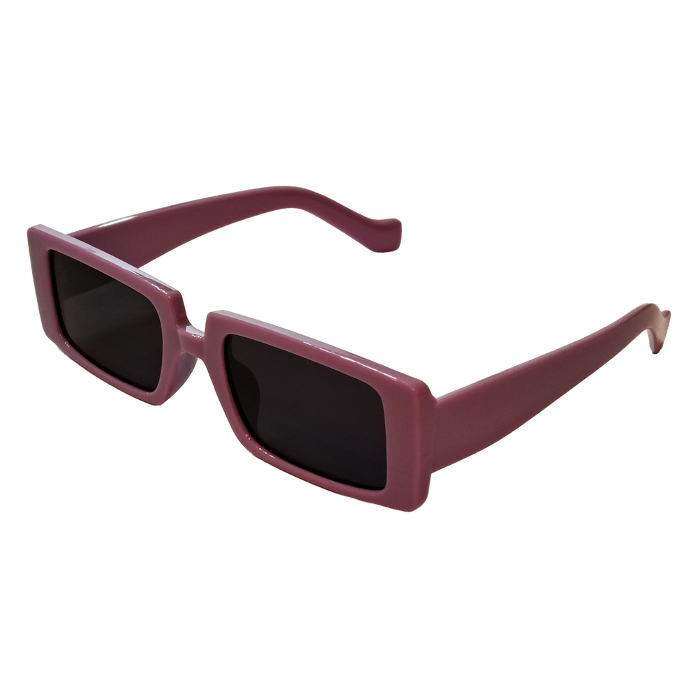 Purple rectangular framed sunglasses